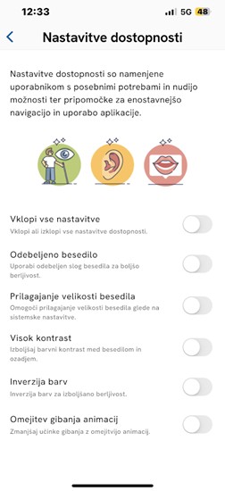 nastavitve dostopnosti 5